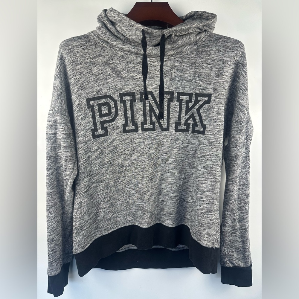 PINK Victoria's Secret gray cowl neck pullover
